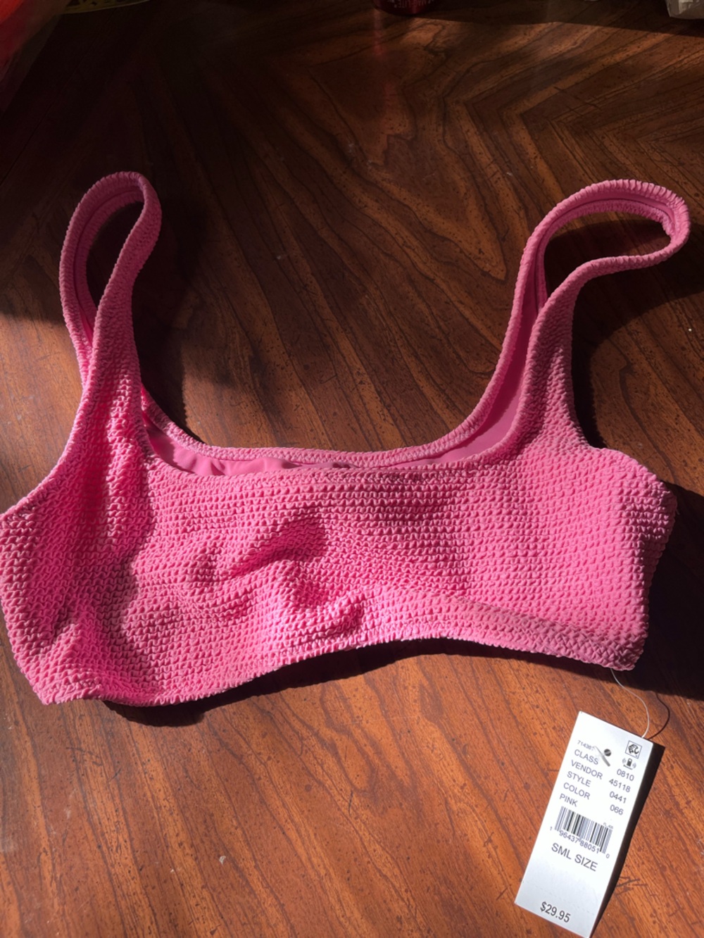 NWT Size S Pacsun Pink Bralette Swim Top!